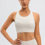 Round Neck Cutout Cropped Active Tank - All Mine Now Clothing