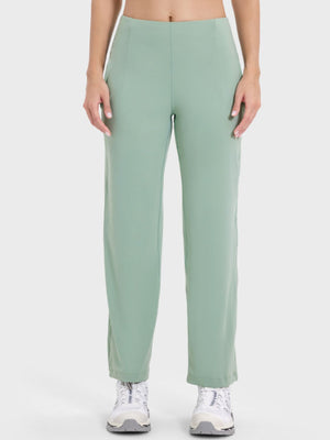 Millennia Pocketed High Waist Active Pants - All Mine Now Clothing