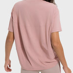 Millennia Drawstring Round Neck Short Sleeve Active T-Shirt - All Mine Now Clothing