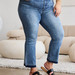 Judy Blue Full Size Release Hem Cropped Bootcut Jeans - All Mine Now Clothing