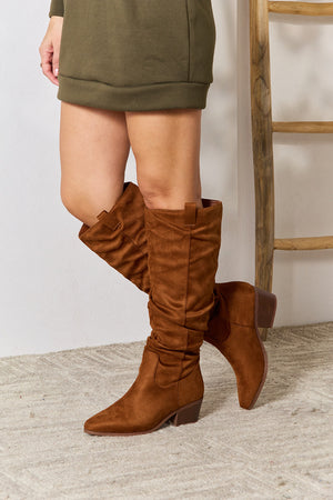 East Lion Corp Block Heel Knee High Boots - All Mine Now Clothing