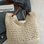 Openwork Woven Tote Bag - All Mine Now Clothing