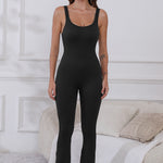 Scoop Neck Wide Strap Active Jumpsuit - All Mine Now Clothing