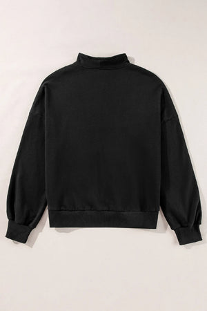 Half Zip Long Sleeve Sweatshirt - All Mine Now Clothing