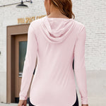 Long Sleeve Hooded Active Top - All Mine Now Clothing