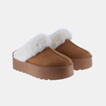 Weeboo Thick Bottom Fur Trim Snow Slippers - All Mine Now Clothing