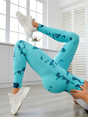 Printed High Waist Active Leggings - All Mine Now Clothing