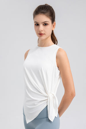 Slit Round Neck Tank - All Mine Now Clothing