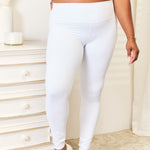 Double Take Wide Waistband Sports Leggings - All Mine Now Clothing