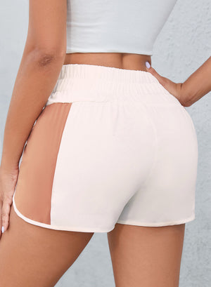 Color Block Wide Waistband Shorts - All Mine Now Clothing