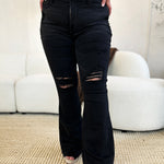 Judy Blue Full Size High Waist Distressed Flare Jeans - All Mine Now Clothing