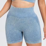 Washed High Waist Active Shorts - All Mine Now Clothing