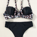 Leopard Sweetheart Neck Bikini Set - All Mine Now Clothing