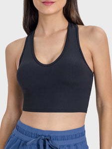 Millennia Scoop Neck Wide Strap Active Tank - All Mine Now Clothing