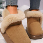 Faux Fur Round Toe Platform Boots - All Mine Now Clothing