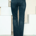 Judy Blue Full Size Button Fly Hem Destroy Straight Jeans Trendsi