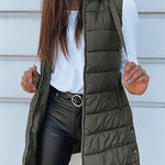 Plus Size Zip Up Hooded Vest Coat - All Mine Now Clothing