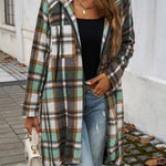 Devine Plaid Zip Up Hooded Coat - All Mine Now Clothing