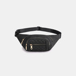 Zenana Quilted Multi Pocket Waist Belt Bag - All Mine Now Clothing