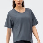 Round Neck Short Sleeve Active Tee - All Mine Now Clothing