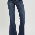 RISEN High Waist Raw Hem Flare Jeans - All Mine Now Clothing