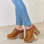 Legend Footwear Platform Suede Clog Heel - All Mine Now Clothing