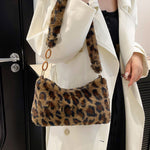 Leopard Fluff Shoulder Bag - All Mine Now Clothing