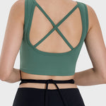 Millennia Crisscross Square Neck Active Tank - All Mine Now Clothing