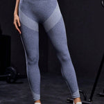 Striped High Waist Active Pants - All Mine Now Clothing