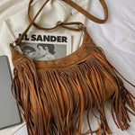 Suede Fringe Adjustable Strap Shoulder Bag - All Mine Now Clothing