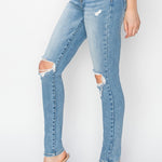 Risen Full Size High Rise Knee Distressed Skinny Jeans - All Mine Now Clothing