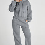 Dropped Shoulder Hooded Top and Pants Active Set - All Mine Now Clothing