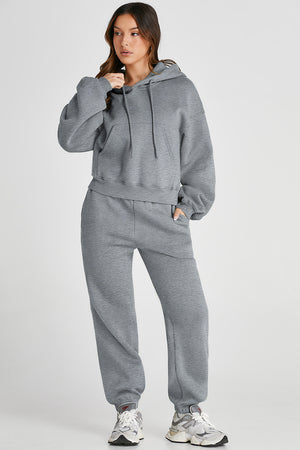 Dropped Shoulder Hooded Top and Pants Active Set - All Mine Now Clothing