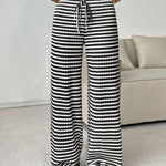 Tied Striped Wide Leg Pants - All Mine Now Clothing