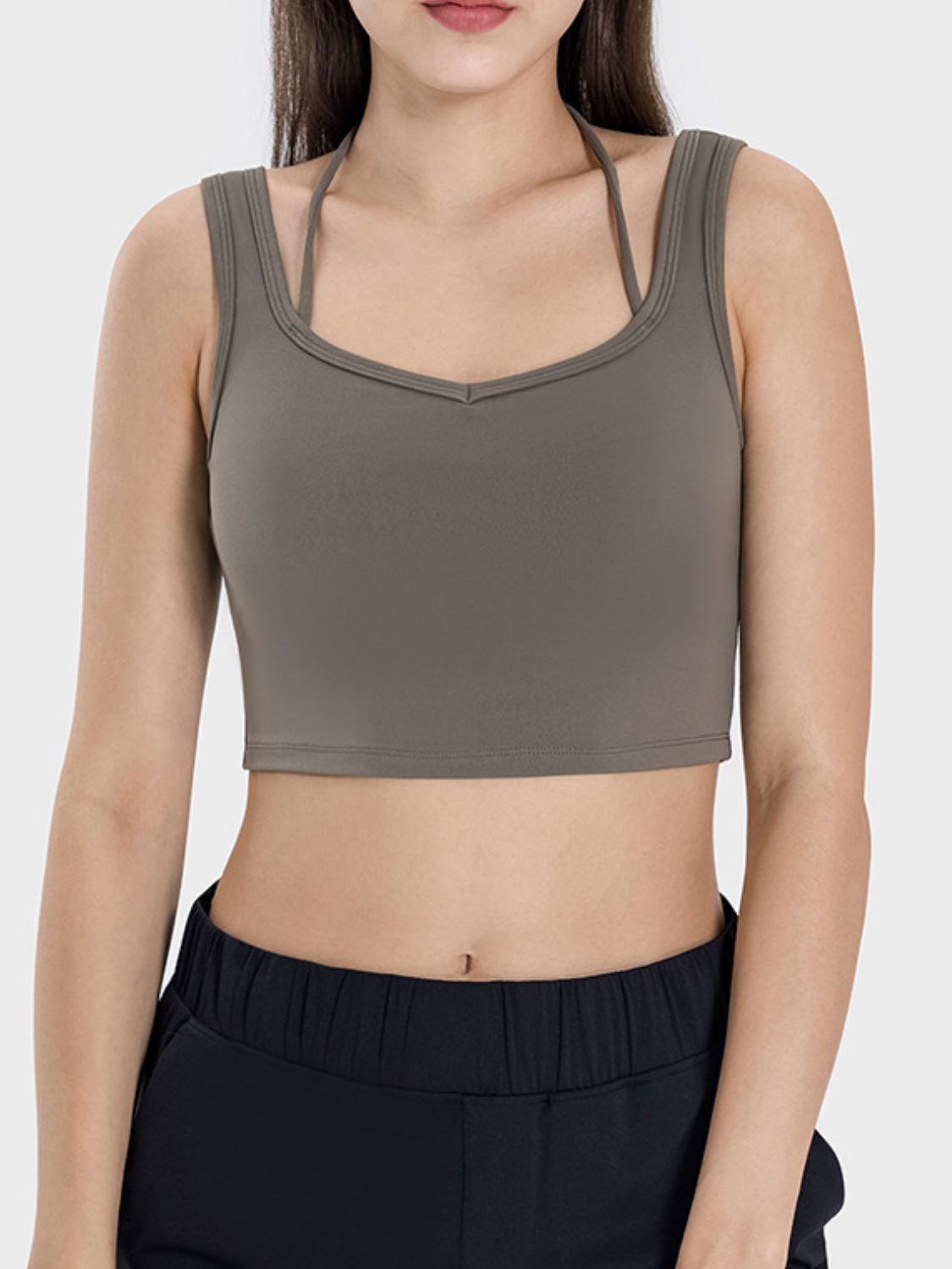 Millennia Crisscross Square Neck Active Tank - All Mine Now Clothing