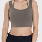 Millennia Crisscross Square Neck Active Tank - All Mine Now Clothing