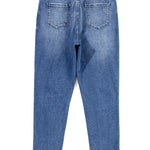 Raw Hem Distressed Jeans with Pockets Trendsi