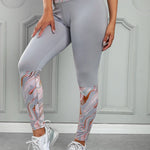 Printed Wide Waistband Active Leggings - All Mine Now Clothing