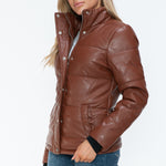 YMI Pocketed Zip Up Turtleneck Puffer Jacket - All Mine Now Clothing