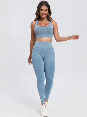 Scoop Neck Wide Strap Top and Pants Active Set - All Mine Now Clothing