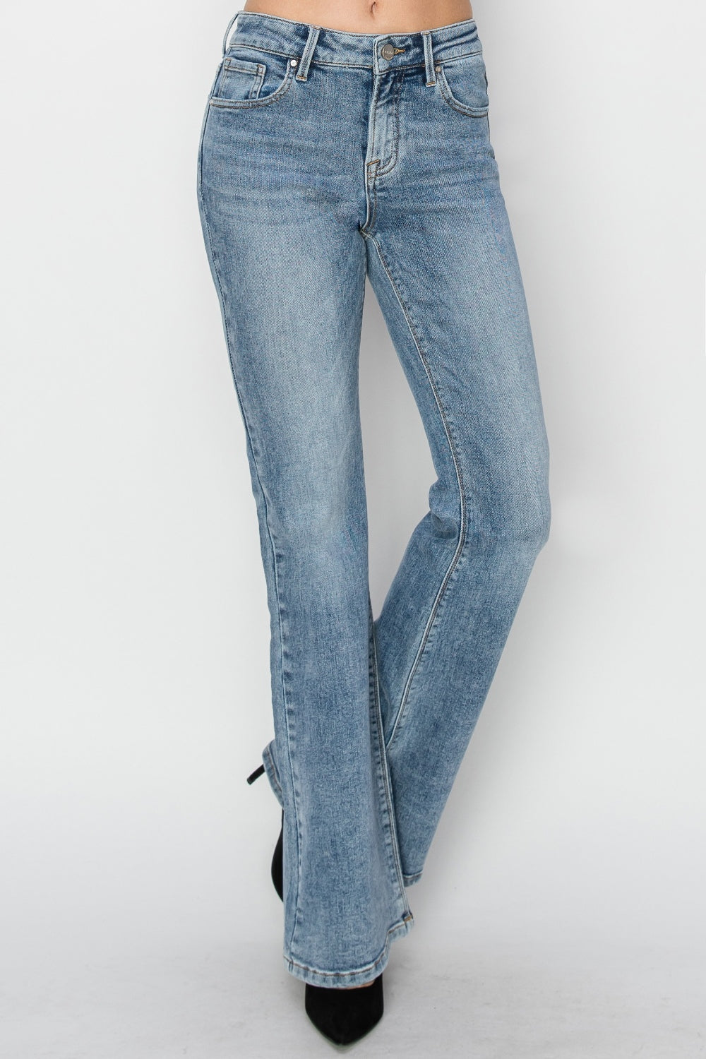 RISEN Full Size Mid Rise Bootcut Jeans - All Mine Now Clothing