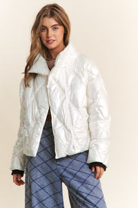 J.NNA Quilted Mock Neck Puffer Jacket - All Mine Now Clothing