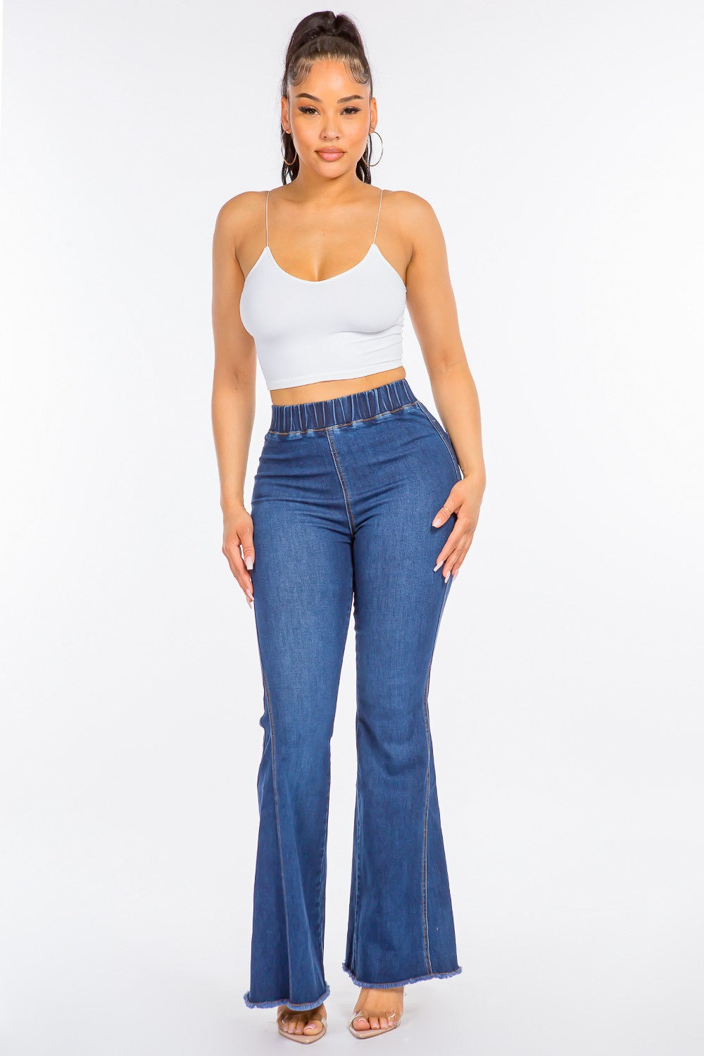 American Bazi High Waist Curvy Flare Jeans - All Mine Now Clothing