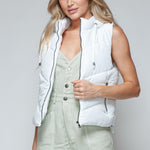 Snobbish Zip Up Quilted Hooded Vest - All Mine Now Clothing