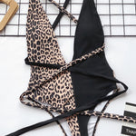 Tied Leopard Plunge One-Piece Swimwear - All Mine Now Clothing