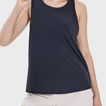 Millennia Round Neck Wide Strap Active Tank - All Mine Now Clothing