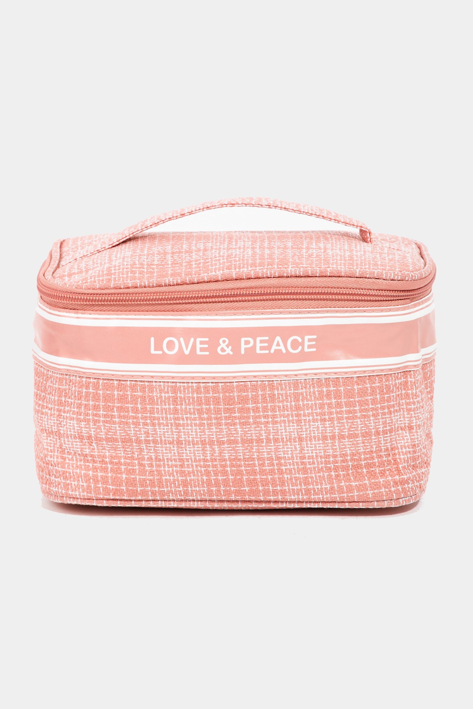 Fame Love & Peace Striped Handle Bag - All Mine Now Clothing