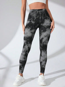 Tie-Dye High Waist Active Leggings - All Mine Now Clothing