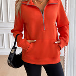 Ivy Lane Half Zip Raglan Sleeve Sweatshirt - All Mine Now Clothing