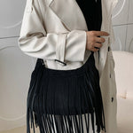 Suede Fringe Adjustable Strap Shoulder Bag - All Mine Now Clothing